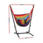 Gardeon Hammock Chair Outdoor Camping Hanging with Stand Rainbow