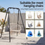 Gardeon Hammock Stand 135cm x180cm Steel Frame for Hanging Chairs Black
