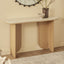 Mason Console Table Oak Travertine Look