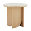 Mason Side Table Oak Travertine Look