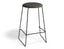 Hugo Bar Stool - Black - Fabric Seat - 77cm Bar Height - Anthracite Fabric Seat