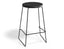 Hugo Bar Stool - Black - Black Seat - 78cm Bar Height Round Seat