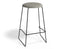 Hugo Bar Stool - Black - Fabric Seat - 77cm Bar Height - Grey Fabric Seat