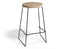 Hugo Bar Stool - Black - Natural Seat - 78cm Bar Height Round Seat