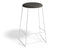Hugo Bar Stool - White - Fabric Seat - 67cm Kitchen Height - Grey Fabric Seat
