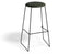 Hugo Bar Stool - Black - Vintage PU Seat - 77cm Bar Height - Vintage Green Seat