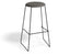 Hugo Bar Stool - Black - Vintage PU Seat - 77cm Bar Height - Vintage Grey Seat