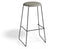Hugo Bar Stool - Black - Fabric Seat - 77cm Bar Height - Grey Fabric Seat