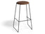 Hugo Bar Stool - Black - Vintage PU Seat - 77cm Bar Height - Vintage Tan Seat