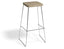 Hugo Bar Stool - Chrome - Natural Seat