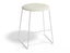 Hugo Low Stool - White - Vintage PU Seat - Vintage Green PU Seat