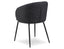 Henley Dining Chair - Black Legs - Anthracite Fabric
