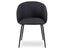 Henley Dining Chair - Black Legs - Anthracite Fabric