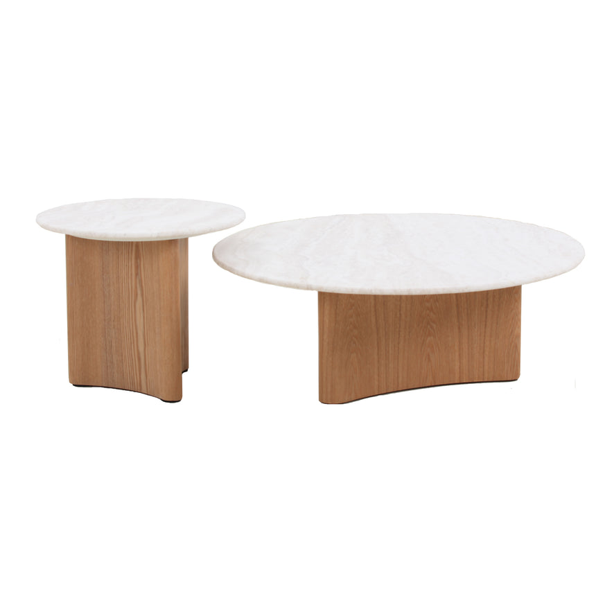 Nested Travertine Coffee Table - Natural