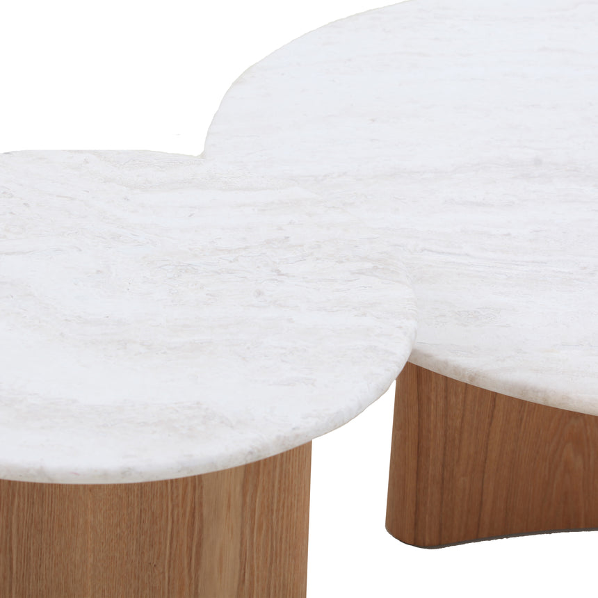 Nested Travertine Coffee Table - Natural