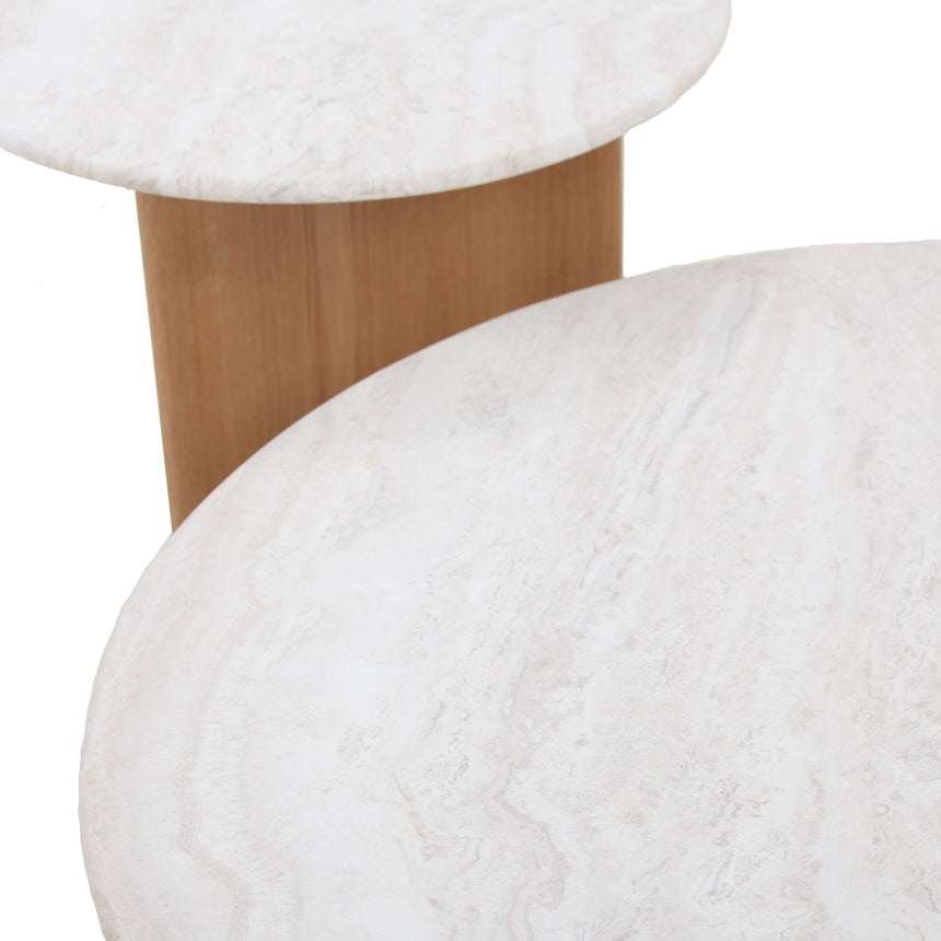 Nested Travertine Coffee Table - Natural