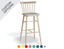 Ironica Bar Stool - Upholstered Seat - by TON