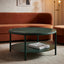 Fernando Marble and Metal Coffee Table Green