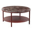 Fernando Marble and Metal Coffee Table Red