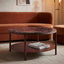 Fernando Marble and Metal Coffee Table Red