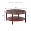 Fernando Marble and Metal Coffee Table Red