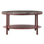 Fernando Marble and Metal Coffee Table Red