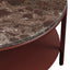 Fernando Marble and Metal Coffee Table Red