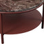 Fernando Marble and Metal Coffee Table Red