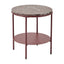 Fernando Marble and Metal Side Table Red