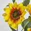 Yellow Sunflower Spray with 3 Flowers & Buds - Pack of 12