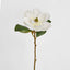 Magnolia Stem with 3 Leaves 74CM White