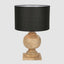 Coach Table Lamp Natural With Black Shade