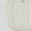 PUMPKIN CEILING PENDANT LARGE IVORY with Black Cord Drop
