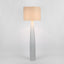Samson Floor Lamp Base White with Natural Shade