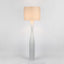 Callum Floor Lamp Base White with Natural Shade