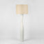 Callum Floor Lamp Base White with Natural Shade