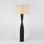 Callum Floor Lamp Base Black with Natural Shade