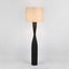 Callum Floor Lamp Base Black with Natural Shade