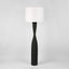 Callum Floor Lamp Base Black with White Shade