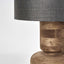 Clem Timber Table Lamp Black Shade