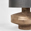 Circa Timber Table Lamp Large Black Shade