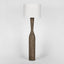 Callum Timber Floor Lamp Base With White Shade