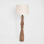 Magnus Wood Floor Lamp Saddle Base with Natural Shade