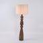 Magnus Wood Floor Lamp Saddle Base with Natural Shade