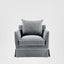 Noosa Hamptons Armchair Grey W/White Piping