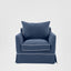 Noosa Hamptons Armchair Navy W/White Piping