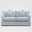 Noosa Hamptons 2.5 Seat Sofa Beach W/White Piping