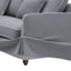 Noosa Hamptons 2.5 Seat Sofa Grey W/White Piping