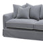 Noosa Hamptons 2.5 Seat Sofa Grey W/White Piping