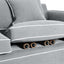 Noosa Hamptons 2 Seat Sofa Grey W/White Piping